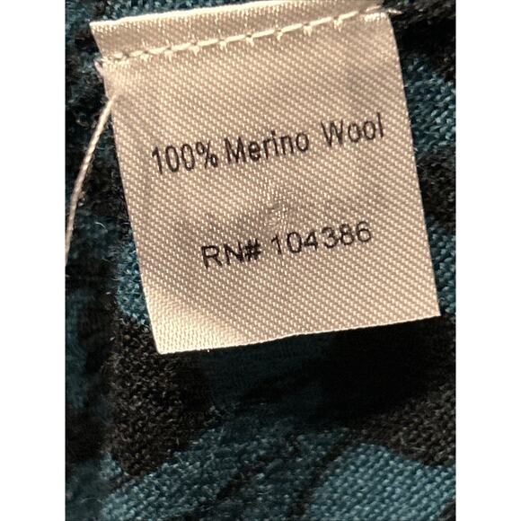 Garnet Hill Merino Wool Cardigan Sweater Women’s Medium Teal Floral Fairy Light - Picture 7 of 13